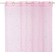 Детска прозрачна завеса atmosphera със звезди 140х250см, Розов