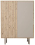 Сиво-естествено шкафче от декор от дъб 90x120 cm Millay – Marckeric