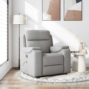 4015699 vidaXL Масажен стол за лежанка Cloud Grey Fabric