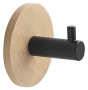 Gedy - Самозалепваща се закачалка за кърпи HIMALAYA черен/бамбук