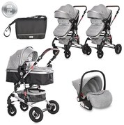 Комбинирана детска количка ALBA PREMIUM SET LORELLI - OPALINE Grey