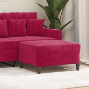 349321 vidaXL Табуретка, виненочервена, 70x55x41 см, кадифе