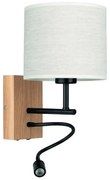 Spot-Light 57291974 - Гъвкаво осветително тяло BOHO 1xE27/25W + LED/1W/230V дъб