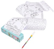 Пътуващ комплект детски книжки за оцветяване и пъзели Forest Forest Friends - Rex London