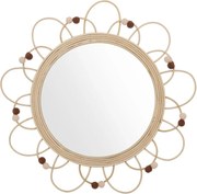 Atmosphera - Детско стенно огледало CAMPAIN, диаметър 38 см, ратан