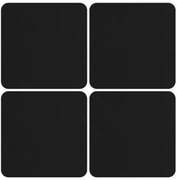 Asa - Подложки за чаши 4бр. еко кожа въглен - 78570076