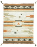 Реверсивен килим за открито, изработен от рециклирана пластмаса , 120 x 180 cm Aztec - Green Decore