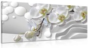 Картина на платно – Орхидея на абстрактен фон