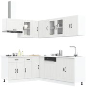 3314891 vidaXL Комплект кухненски шкафове от 11 части Lucca, инженерно дърво