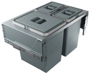 Сиво вградено пластмасово кошче за рециклиране на боклук 42 l Block U-Sink 2.0 – Elletipi