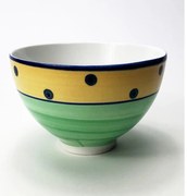 Керамична купа за компот Tereza зелено-жълта