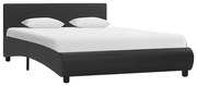 285482 vidaXL Рамка за легло с LED, черна, изкуствена кожа, 120x200 cм