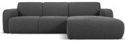 Тъмносив ъглов диван от плат букле (десен ъгъл) Molino - Micadoni Home
