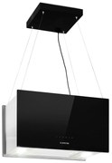 Klarstein Kronleuchter L, островен абсорбатор, 60 см, рециркулационен изход 590 м³/ч, LED, докосване, черен