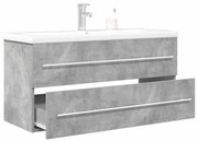 3324963 vidaXL Комплект мебели за баня от 2 части бетонно сив инженерно дърво