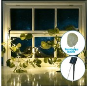 Aigostar - LED соларен гирлянд 110 LED/4м IP65 300 mAh топла бяла евкалипт