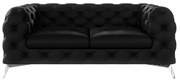 Черен кадифен диван 185 cm Chelsea – Ropez