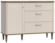 Комод с чекмеджета VIRO кафяв/бежов