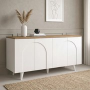 Конзола Bono TopMebel от меламин в бял - sepet oak цвят 150x45x74.6cm