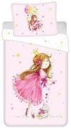 Розово единично памучно детско спално бельо 140x200 cm Fairy – Jerry Fabrics