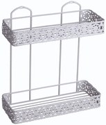 ПОСТАВКА ЗА БАНЯ TEKNO TEL BK-078W 2 нива с декор./бяло