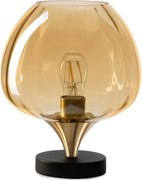 ONLI - Настолна лампа ELIDE 1xE27/15W/230V черна/медна