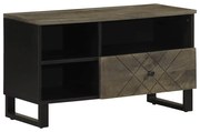 Sonata H ТВ шкаф, черен, 80x33x46 см, мангово дърво масив