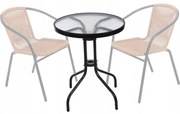 Кръгла градинска маса 60 cm от стъкло