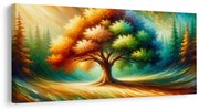 Картина на платно – Цветно дърво на живота в природата