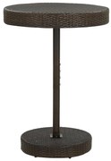 45858 vidaXL Градинска маса, кафява, 75,5x106 см, полиратан