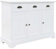 245754 vidaXL Бюфет с 3 врати, МДФ и борова дървесина, 105x35x77,5 см