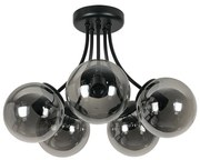 Плафон РИО, черен/сив, 5xE27