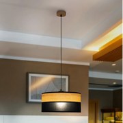 Polилей на кабел ALBA 1xE27/15W/230V Ø 40 см черен/кафяв