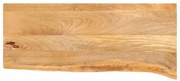 370418 vidaXL Плот за маса, жив ръб, 80x20x2,5 см, масивно дърво манго