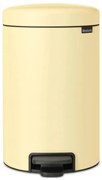 Кош за боклук с педал Brabantia NewIcon 1008844, 12 л, Плавно затваряне, Противоплъзгаща основа, Жълт