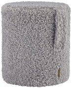 Сива табуретка от прежда с примки от букле Teddy – Blomus