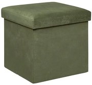 Пуф със съхранение atmosphera Lilou, Сгъваем, 38x38x38 cm - Зелен