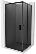 Mexen Rio квадратна душ кабина 90 x 90 см, графит, черна - 860-090-090-70-40