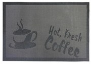 Подложка за хранене Hot Fresh Coffee 45x30см черна PVC (0193655) - Horecano