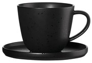 Asa - Чаша с чиния Coppa kuro 0,25л черно - 19020190