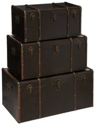 Сет кутии за съхранение atmosphera Flower, 3 бр,  L.61/71/81 cm, Кафяв