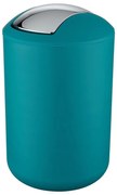 WENKO 21227100 - Кош за отпадъци BRASIL 19,5x31 cm тюркоаз/бляскав хром