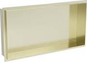 Mexen X-Wall-NR вдлъбната полица без фланец 60 x 30 см, златна четкана - 1951603010