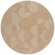 Бежов вълнен кръгъл килим ø 160 cm Gigi - Flair Rugs