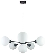 Пендел KALIOPE 6xE14/50W/230V черен/бял