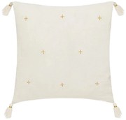 Декоративна възглавница atmosphera Gold, 40x40 cm - Слонова кост
