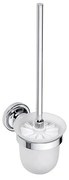 Тоалетна четка WC 11x37,5 cm сребърна/бяла