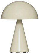 Кремава LED затъмняваща се настолна лампа (височина 20 cm) Mush – Hübsch