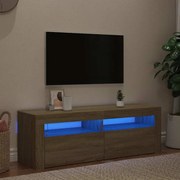 804313 vidaXL ТВ шкаф с LED осветление, дъб сонома, 120x35x40 см