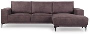 Тъмнокафяв ъглов диван от изкуствена кожа (десен ъгъл) Copenhagen - Scandic